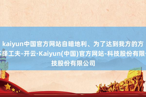 kaiyun中国官方网站自暗地利、为了达到我方的方针不择工夫-开云·Kaiyun(中国)官方网站-科技股份有限公司