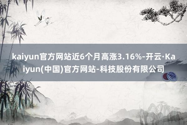 kaiyun官方网站近6个月高涨3.16%-开云·Kaiyun(中国)官方网站-科技股份有限公司