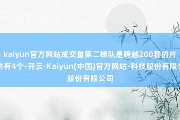 kaiyun官方网站成交量第二梯队是跨越200套的片区共有4个-开云·Kaiyun(中国)官方网站-科技股份有限公司