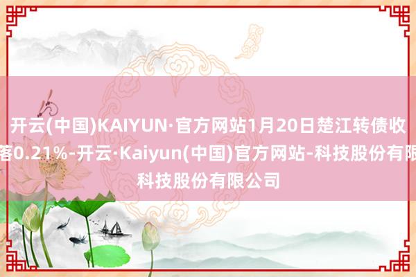 开云(中国)KAIYUN·官方网站1月20日楚江转债收盘着落0.21%-开云·Kaiyun(中国)官方网站-科技股份有限公司