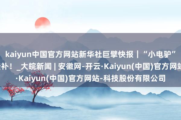 kaiyun中国官方网站新华社巨擘快报|“小电驴”以旧换新,本年链接补!_大皖新闻 | 安徽网-开云·Kaiyun(中国)官方网站-科技股份有限公司