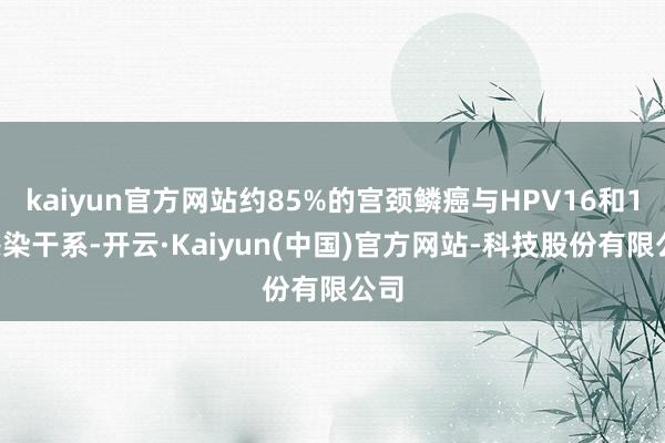 kaiyun官方网站约85%的宫颈鳞癌与HPV16和18感染干系-开云·Kaiyun(中国)官方网站-科技股份有限公司