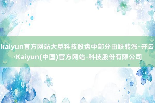 kaiyun官方网站大型科技股盘中部分由跌转涨-开云·Kaiyun(中国)官方网站-科技股份有限公司