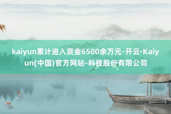 kaiyun累计进入资金6500余万元-开云·Kaiyun(中国)官方网站-科技股份有限公司